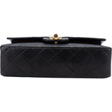 Chanel Quilted Lambskin 24K Gold Small Double Flap Crossbody Bag