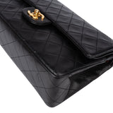 Chanel Quilted Lambskin 24K Gold Medium Double Flap Shoulder Bag