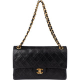 Chanel Quilted Lambskin 24K Gold Medium Double Flap Shoulder Bag