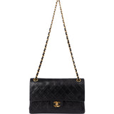 Chanel Quilted Lambskin 24K Gold Medium Double Flap Shoulder Bag