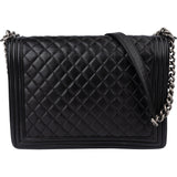 Chanel Quilted Lambskin Boy Single Flap Crossbody Bag