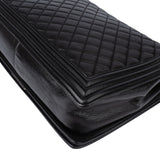 Chanel Quilted Lambskin Boy Single Flap Crossbody Bag