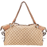Gucci GG Monogram Bamboo Shoulder Bag