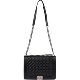 Chanel Quilted Lambskin Boy Single Flap Crossbody Bag