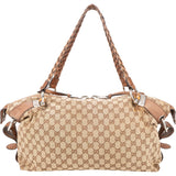 Gucci GG Monogram Bamboo Shoulder Bag