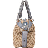 Gucci GG Monogram Heavy Bamboo Handbag