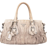 Prada Quilted Leather Bauletto City Handbag
