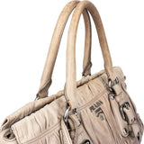 Prada Quilted Leather Bauletto City Handbag