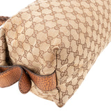 Gucci GG Monogram Bamboo Shoulder Bag