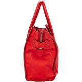 Celine Red Leather Luggage Handbag