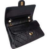 Chanel Quilted Lambskin 24K Gold Medium Double Flap Crossbody Bag