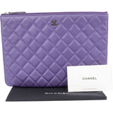 Chanel Quilted Lambskin CC Clutch