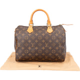 Louis Vuitton Canvas Monogram Speedy 30 Handbag