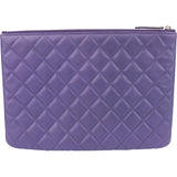 Chanel Quilted Lambskin CC Clutch