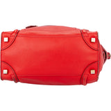 Celine Red Leather Luggage Handbag