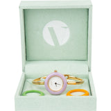 Gucci Gold Tone Change Bezel White Dial 11/12.2 Women Watch