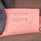 Gucci Pink Leather Bamboo Handbag