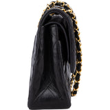 Chanel Quilted Lambskin 24K Gold Medium Double Flap Shoulder Bag