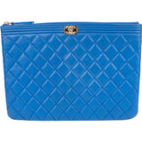 Chanel Quilted Lambskin Boy CC Clutch