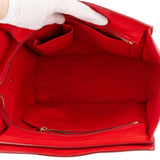 Celine Red Leather Luggage Handbag