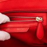 Celine Red Leather Luggage Handbag