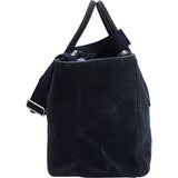 Prada Denim Suede Two Way Twin Zip Handbag