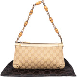 Gucci GG Monogram Mini Bamboo Handbag