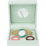 Gucci Gold Tone Change Bezel White Dial 11/12.2 Women Watch