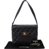 Chanel Quilted Lambskin 24K Gold Mirror Single Flap Handbag