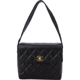 Chanel Quilted Lambskin 24K Gold Mirror Single Flap Handbag