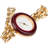 Gucci Gold Tone Change Bezel White Dial 11/12.2 Women Watch