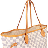 Louis Vuitton Damier Azur Monogram Neverfull MM Shopper Handbag