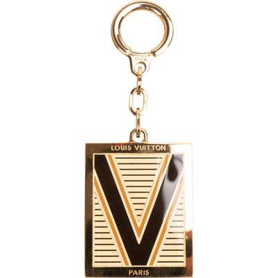 Louis Vuitton Porte Cles V Marron Keychain