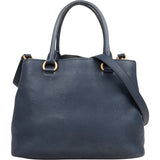 Prada Bleu Vitello Daino Handbag