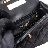 Chanel Quilted Lambskin 24K Gold Mirror Single Flap Handbag