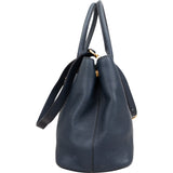 Prada Bleu Vitello Daino Handbag