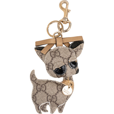 Gucci GG Monogram Chihuahua Dog Keychain