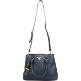 Prada Bleu Vitello Daino Handbag