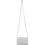 Chanel Quilted Lambskin Palladium Wallet On Chain Crossbody Bag