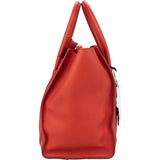 Celine Red Orange Leather Luggage Handbag