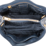 Prada Bleu Vitello Daino Handbag