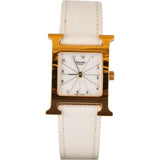 Hermès Gold Tone Heure H HH.201 Women Watch