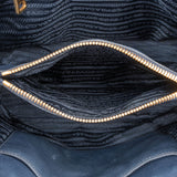 Prada Bleu Vitello Daino Handbag
