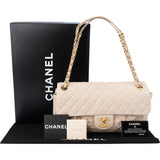 Chanel Quilted Iridescent Calfskin Rabat Single Flap Shoulder Bag