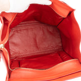 Celine Red Orange Leather Luggage Handbag