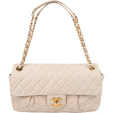 Chanel Quilted Iridescent Calfskin Rabat Single Flap Shoulder Bag