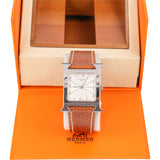 Hermès Silver Tone White Dial Heure H HH.1.510