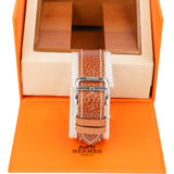 Hermès Silver Tone White Dial Heure H HH.1.510