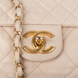 Chanel Quilted Iridescent Calfskin Rabat Single Flap Shoulder Bag