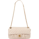 Chanel Quilted Iridescent Calfskin Rabat Single Flap Shoulder Bag